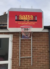 Heavy Duty Wall Mounted Basketball Hoop & Backboard. Galvanised/Aluminium 7-10ft