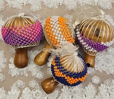 1x Natural African Gourd Hand Shekere Beaded Musical  Instrument(small)