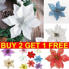 10X Christmas Large Poinsettia