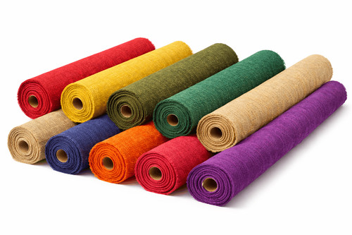 Coloured rustic hessian fabric - rustic,