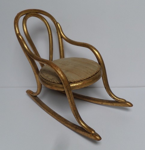 Antique french gilt wood - gilt, doll