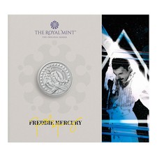 IN HAND: 2025 Freddie Mercury £5 Brilliant Uncirculated BU Coin in Mint Pack