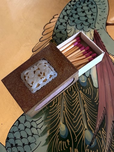 Vintage antique brass matchbox - antique,