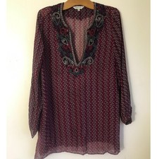 East Purple Sheer Embellished