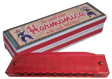 Kids HARMONICA 10 Hole RED