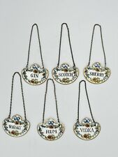 6 COALPORT DECANTER LABELS