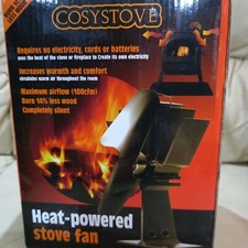 Heat Powered Mini Stove Top Burning Fan Fireplace Wood Log Fire Burner