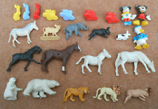 24 vintage plastic farmyard animals, polar bears, lion, 3x Disney figures.