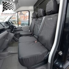 VW CRAFTER VAN FRONT SEAT COVERS WITH 'CRAFTER' EMBROIDERY (2017 ONWARDS) 308