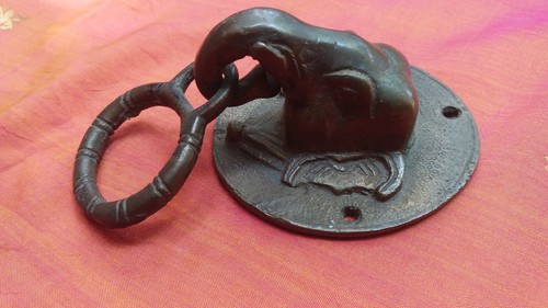 Bronze elephant door - elephant,