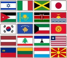 FRIDGE MAGNET - WORLD FLAGS