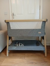 Tutti Bambini CoZee Bedside Crib - Oak/Charcoal
