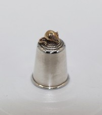 Vintage Sterling Silver Novelty Mouse & Cheese Thimble Hallmarked London 1985