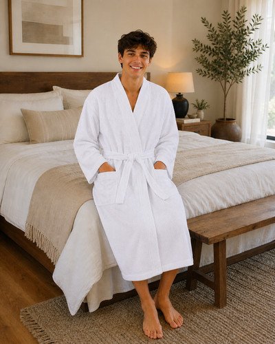 Mens waffle cotton dressing - waffle,