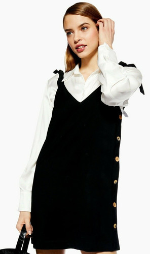 Topshop black button - topshop,