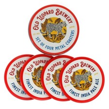 Rex London Metal coasters - Old Leopard Brewery (set of 4)