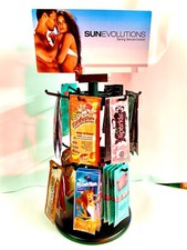Rotating sunbed sachet - sachet, display