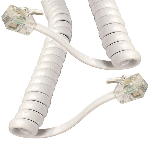 Telephone handset coiled cord - handset,