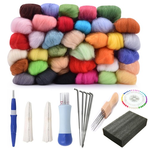 Wool felt kit handmade - felt, needle