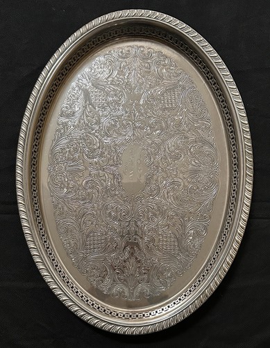 Vintage oval silver plated - vintage,