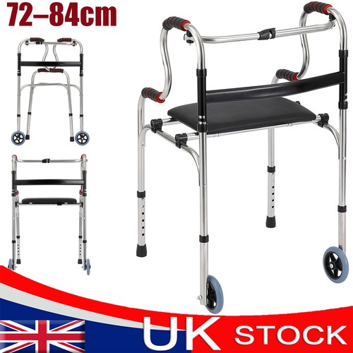 Folding walking frame with - folding,