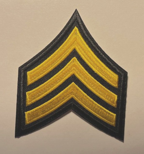 Sergeant rank patch - sergeant, tall