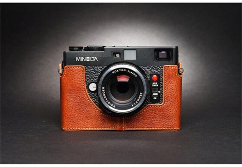 Leather half case for - case, minolta