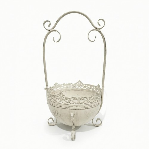 Iron planter with handle - planter,
