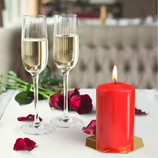 Pillar Candles Pack of 4 Red