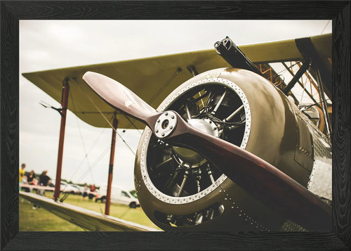 Old plane propeller framed - old,