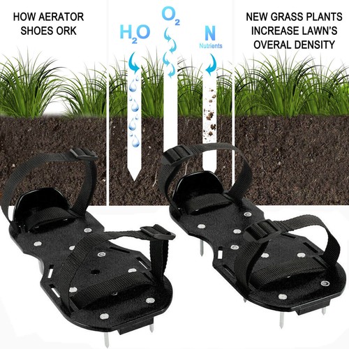Adjustable straps lawn aerator - lawn,