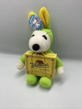 Whitmans Snoopy Easter Rabbit  Plush Toy 8” Seated With Chocolate Sampler Box