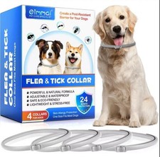 Dog Flea & Tick Collar Treatment Pet Adjustable 24Month Protection 4PACK COLLARS