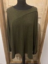 Ladies Dark Green, Long Sleeved Top By Zara. One Size