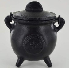 Cast Iron Cauldron Tree Of Life Design With Removable Lid