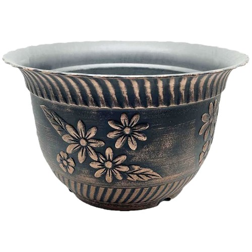 11in round plastic plant - plant, pot