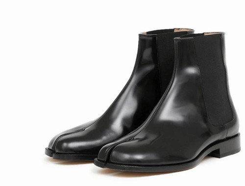 Maison margiela black leather - margiela,
