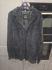 Vintage suede mens L Black Matinee Jacket - See Description