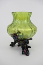 Art nouveau glass vase - art,