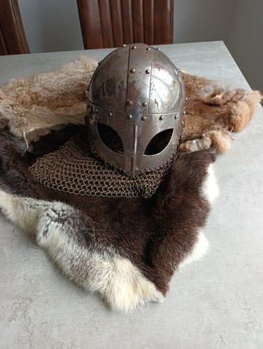 Steel medieval helmet gauge - helmet,