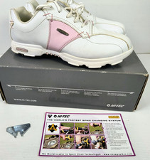 Hi-Tec Paris White Pink Leather Golf Shoes Women's Size UK 6.5 (EUR-39.5) NEW*