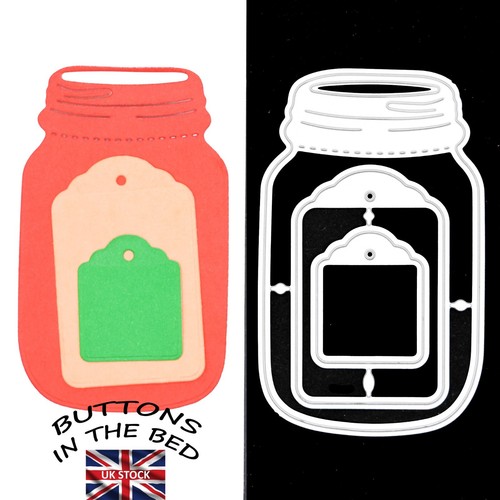 Jar with tags labels metal - /,