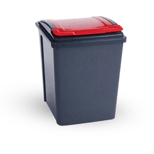50l plastic recycling bin - plastic,