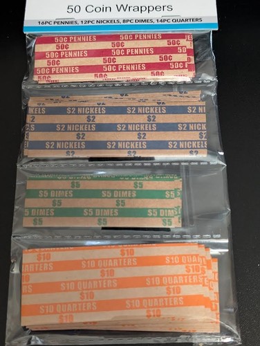Coin wrappers wraps - 50,