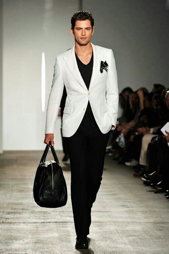 White mens suit wedding - mens, tuxedo