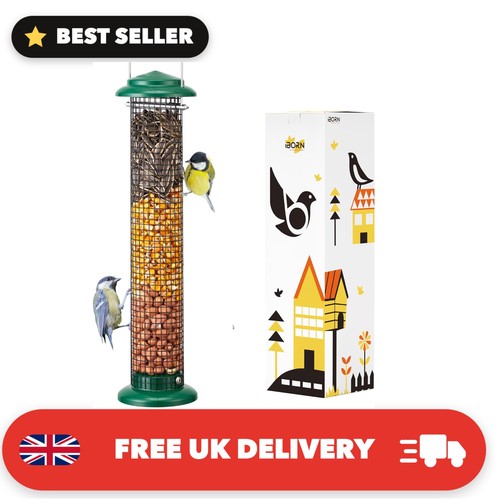 Metal peanut bird - feeder, for