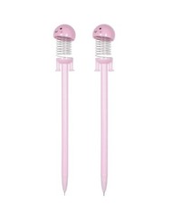 2 x Paperchase Pink Pop Up Pen Ballpoint Pen Black Ink