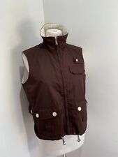 Ralph Lauren reversible gilet bodywarmer M VGC brown white short boxy casual