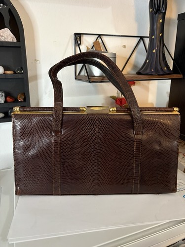 Vintage brown lizard - brown,