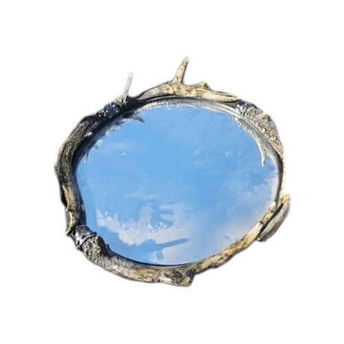 Uttermost mirror round stag - round,